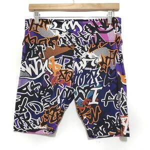 Sweet | Graffiti Pattern Butter-Soft Stretch Spandex Shorts